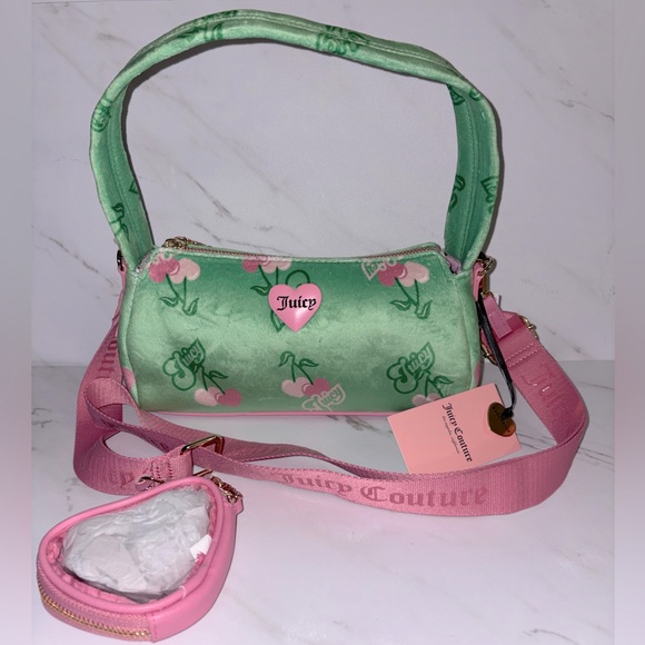 Juicy Couture Handbags - Viral Retro Juicy Cherry Shoulder Bag - Green Multi